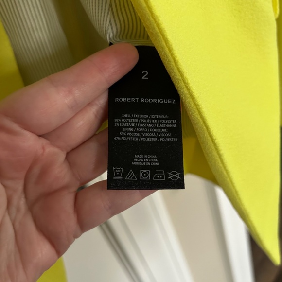 Robert Rodriguez Women’s Harper Blazer Size 2 Sunny Lime color NWT - Picture 4 of 8